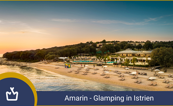 Glamping directly on the beautiful Adriatic Sea - welcome to the comfort campsite Amarin - glamping.info