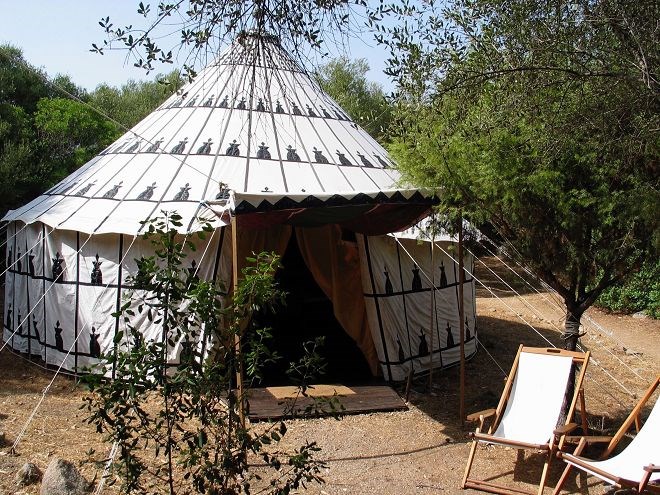 The royal tent in Sardinia