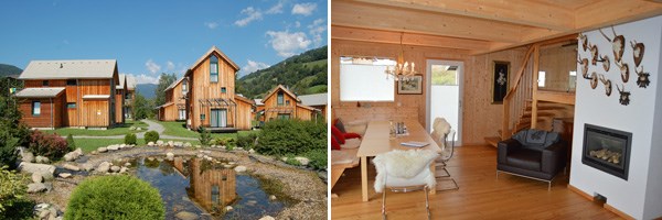 Holiday chalets with a cozy atmosphere