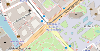 Glampingplatz on satellite image