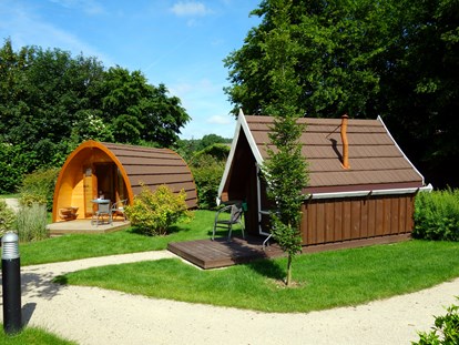 Luxuscamping - Art der Unterkunft: Hütte/POD - Nordrhein-Westfalen - Der Pod und Troll von außen © Campingpark Kerstgenshof - Campingpark Kerstgenshof Pods auf dem Campingpark Kerstgenshof