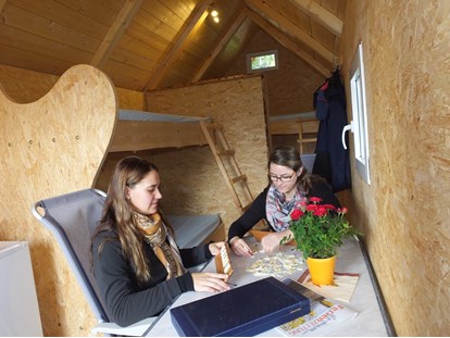 Luxury camping - Terrasse - Camping & Ferienpark Orsingen Schäferhäusle auf Camping & Ferienpark Orsingen