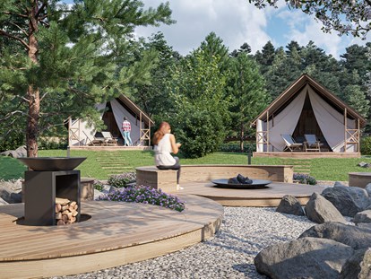 Luxury camping - TV - Krain - Lakeside Petzen Glamping Resort Lakeside romantic Tent im Lakeside Petzen Glamping Resort