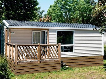 Luxury camping - Terrasse - Moselle / Müllerthal / Grevenmacher - Camping Neumuehle Muellerthal Loggia MobilHeim Glamping Neumuhle Luxemburg. 4 Pers. 2 Schlaffzimmer. Douche. Wc.