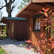 Luxuscamping: Mini-Chalets, perfekt für kurze Aufenthalte - Camping Rialto: Mini-Chalets für 2 Personen auf Camping Rialto