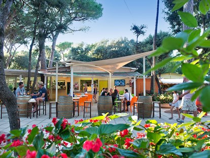Luxury camping - Terrasse - Tuscany - Camping Etruria - Vacanceselect Lodgezelt Deluxe 5/6 Personen 2 Zimmer Badezimmer von Vacanceselect auf Camping Etruria