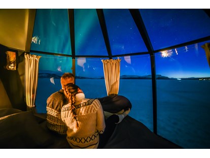 Luxury camping - Sonnenliegen - Sweden - Polarlichter vom Bett aus geniessen. - Laponia Sky Hut Laponia Sky Hut
