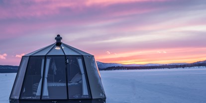Luxuscamping - Schweden - Ein Ferienort mit einer Kulisse welche sich von Stunde zur Stunde verändert. - Laponia Sky Hut Laponia Sky Hut