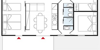 Luxuscamping - getrennte Schlafbereiche - Cavallino - Union Lido - Suncamp Mobile Home Easy auf Union Lido