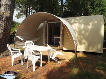 Luxuscamping - Terrasse - Pays de la Loire - Camping de l’Etang Coco Sweet auf Camping de l'Etang