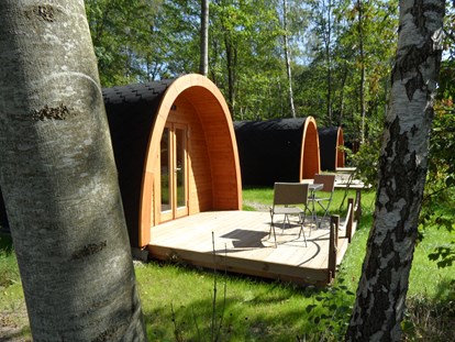 Luxury camping - Kochmöglichkeit - Binnenland - Premium Pod  - Campotel Nord-Ostsee Camping Pods