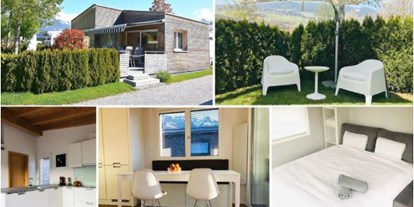 Luxuscamping - Kochutensilien - Obwalden - exklusives Tinyhous  - Camping Seefeld Park Sarnen ***** Glamping-Unterkünfte auf Camping Seefeld Park Sarnen