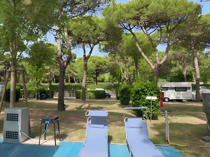 Luxuscamping - Art der Unterkunft: Campingfahrzeug - Italien - Entspannen - camping-in-venedig.de -WMC BUSCHMANN wohnen-mieten-campen at Union Lido Deluxe Caravan mit Einzelbett / Dusche