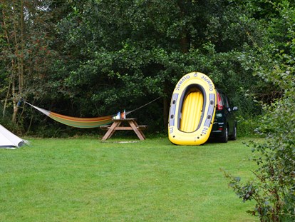 Luxury camping - Art der Unterkunft: Hütte/POD - Zelt- oder Tipiplatz an der Kleinen Oertze - Camping Zum Oertzewinkel Hütten auf Camping Zum Oertzewinkel