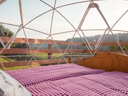 Luxuscamping - Terrasse - Lebenshof im Emmental Adventurly Bubble-Suite auf Lebenshof im Emmental