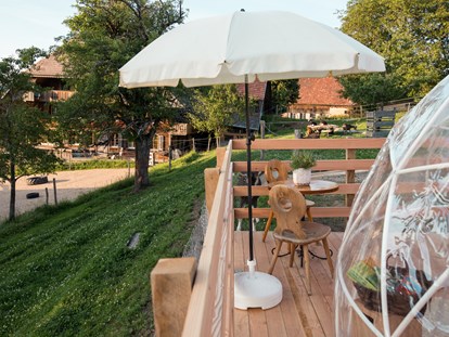 Luxury camping - Terrasse - Lebenshof im Emmental Adventurly Bubble-Suite auf Lebenshof im Emmental
