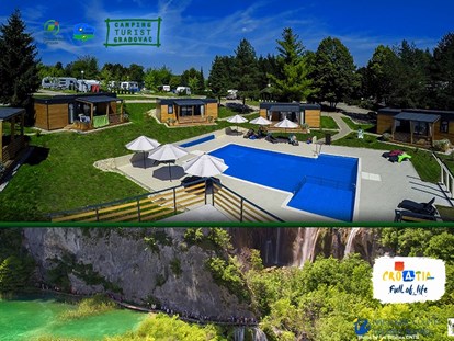 Luxury camping - Parkplatz bei Unterkunft - Kvarner - Mobilheime und Plitvice seen - Plitvice Holiday Resort Mobilheime auf Plitvice Holiday Resort