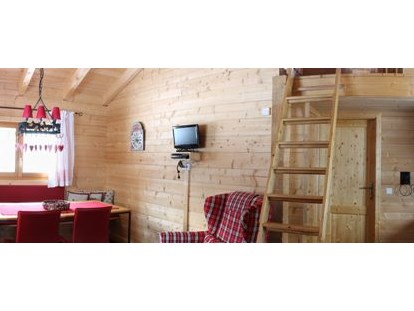 Luxuscamping - Kochmöglichkeit - Landhaus - rundumblick - Camping Langenwald Blockhäuser auf Camping Langenwald