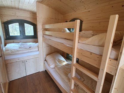 Luxuscamping - Kühlschrank - Deutschland - Betten - Campingplatz "Auf dem Simpel" Schäferwagen auf Campingplatz "Auf dem Simpel" 