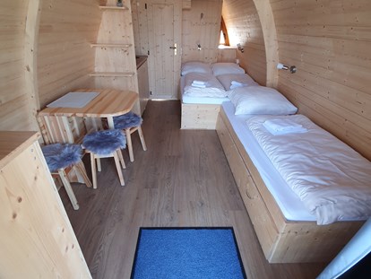 Luxuscamping - Art der Unterkunft: Hütte/POD - Innenansicht - Campingplatz "Auf dem Simpel" Schnuckenbude auf Campingplatz "Auf dem Simpel"
