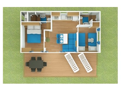 Luxuscamping - Krk - Raumaufteilung - Krk Premium Camping Resort - Valamar Krk Premium Camping Resort - Mobilheim Superior