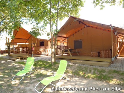 Luxuscamping - Umgebungsschwerpunkt: Fluss - Safarilodges - Außen Ansicht - Campingplatz am Treidlerweg
