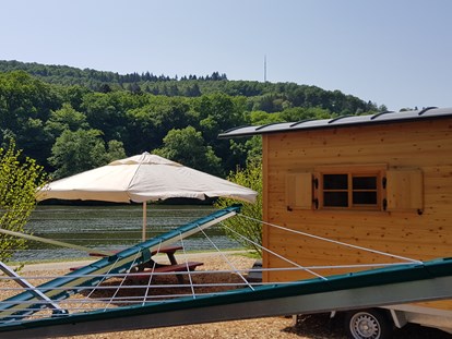 Luxury camping - Spielplatz - Wäschespinne für unsere Schäferwagengäste - Fortuna Camping am Neckar