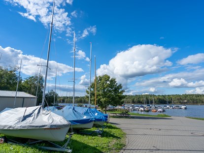 Luxury camping - Wasserrutsche - Bootsliegeplätze - Hafencamp Senftenberger See