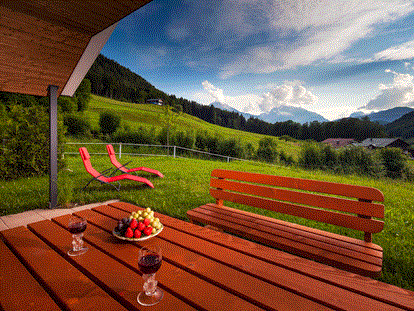 Luxury camping - Dusche - Oberbayern - Campingplatz Allweglehen Chalet auf Campingplatz Allweglehen