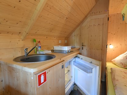Luxuscamping - Kochmöglichkeit - Bayern - Küchenzeile im Family-Troll - Waldcamping Brombach Family Troll am Waldcamping Brombach