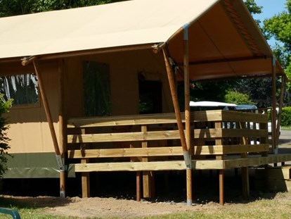 Luxury camping - getrennte Schlafbereiche - Le Rhône - Natur Lodges Zelte auf Le Village des Meuniers - Camping Le Village des Meuniers Natur Lodges Zelte auf Camping Le Village des Meuniers