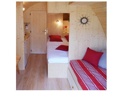 Luxury camping - Terrasse - Spain - Camping Cala Llevado Waldhütten auf Camping Cala Llevado