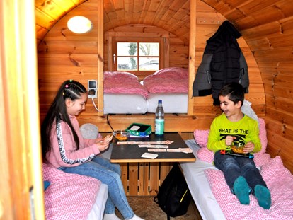 Luxury camping - Münsterland - Chalets/ Mobilheime Wikinger-Fass am Freizeitpark Wisseler See