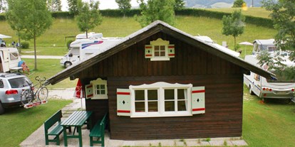 Luxuscamping - Ferienhütte "Schafberg": Größe der Ferienhütte: ca. 23 m2 - CAMP MondSeeLand Ferienhütten am CAMP MondSeeLand