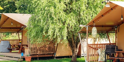 Luxuscamping - Terrasse - Teutoburger Wald - Zeltlodge - Glamping Heidekamp Glamping Heidekamp