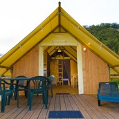 Luxuscamping: Camping al Lago Arsie: Sampei Zelt am Camping al Lago Arsie