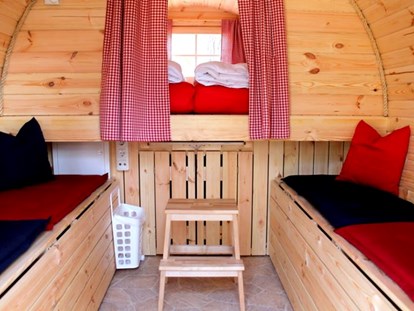 Luxury camping - Unterkunft alleinstehend - Vorpommern - Innenansicht - Camping Pommernland Campingfässer auf Camping Pommernland