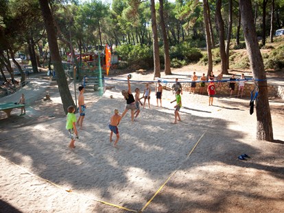 Luxury camping - Sonnenliegen - Croatia - Volleyball - Camping Cikat Mobilheime Typ C auf Camping Cikat
