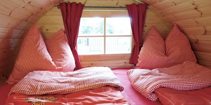 Luxuscamping - Art der Unterkunft: Schlaffass - Deutschland - Schlaffass von innen - Falkensteinsee FASSzinierendes Erlebnis am Falkensteinsee