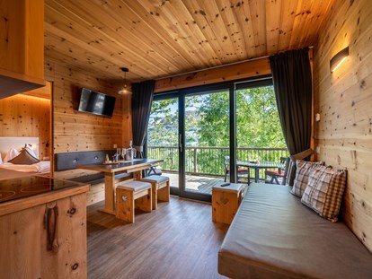 Luxury camping - Dusche - Trentino - Camping Seiser Alm Dolomiten Lodges