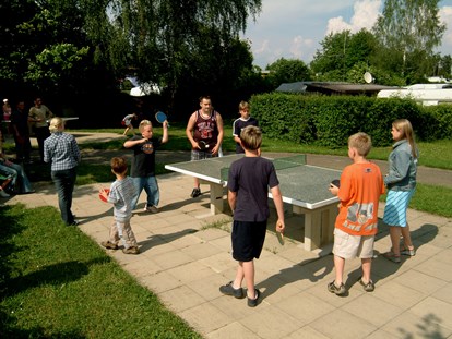 Luxuscamping - Preisniveau: moderat - Deutschland - Tischtennis - Camping Schüttehof Mobilheime auf Camping Schüttehof