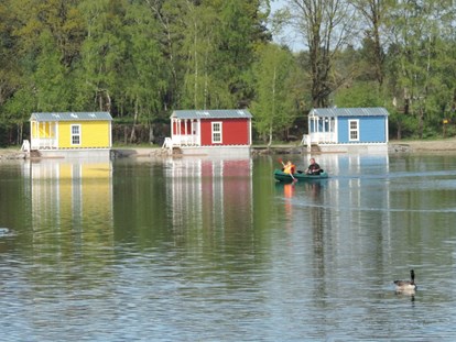Luxury camping - Kochmöglichkeit - Niederrhein - Dingdener Heide Seehaus direkt am See mit eigener Seeterrasse