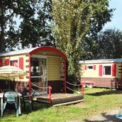 Luxuscamping: Camping de l’Etang: Roulottes auf Camping de l’Etang