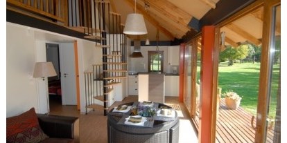 Luxuscamping - Klimaanlage - Charente-Maritime - Innenraum Chalet VIP Bali 4/5, Camping Séquoia Parc - Séquoia Parc Chalet VIP Bali 4/5 auf Séquoia Parc