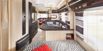 Luxuscamping - Mietwohnwagen Hobby auf Camping Bankenhof