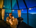 Glamping: Polarlichter vom Bett aus geniessen. - Laponia Sky Hut