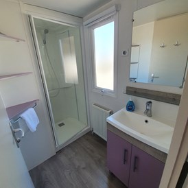 Glampingunterkunft: Badezimmer - Mobilheime auf Campingplatz "Auf dem Simpel"
