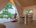 Glampingunterkunft: in ruhiger Lage gelegen, in unmittelbarer Nähe des Meers - Safari-Zelte auf Lanterna Premium Camping Resort