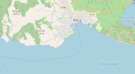 Mjesto za glamping na kartici