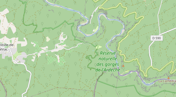 Glamping site on map